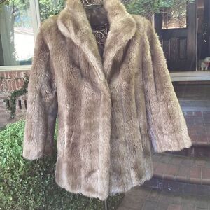 Vintage Faux Fur Lined Jacket Made USA